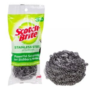 Lot Of 24 Packs Scotch-Brite Stainless Steel Scrubbing Pads for Pots Pans&Grills